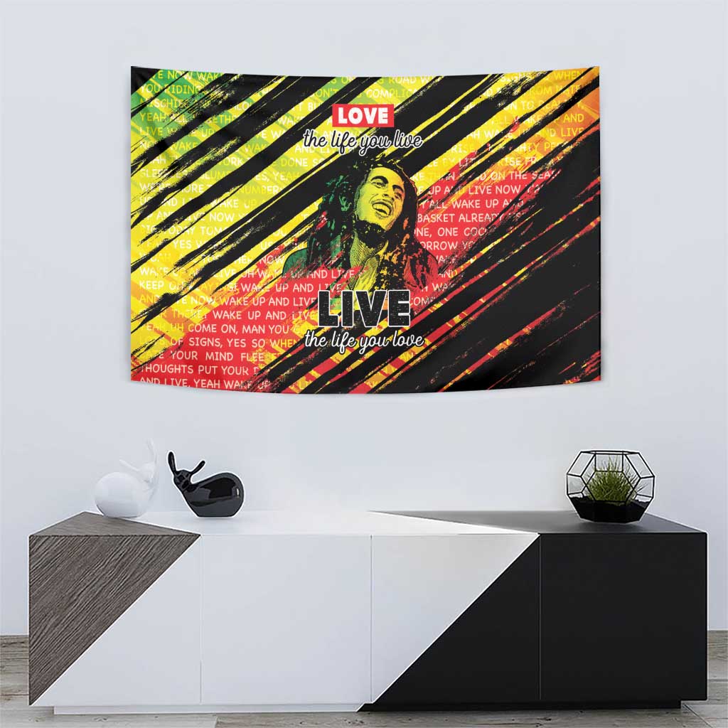 Reggae Legend Tapestry Love The Life You Live Live The Life You Love LT05 - Wonder Print Shop