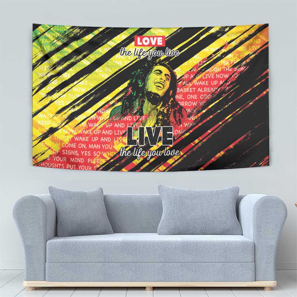 Reggae Legend Tapestry Love The Life You Live Live The Life You Love LT05 - Wonder Print Shop