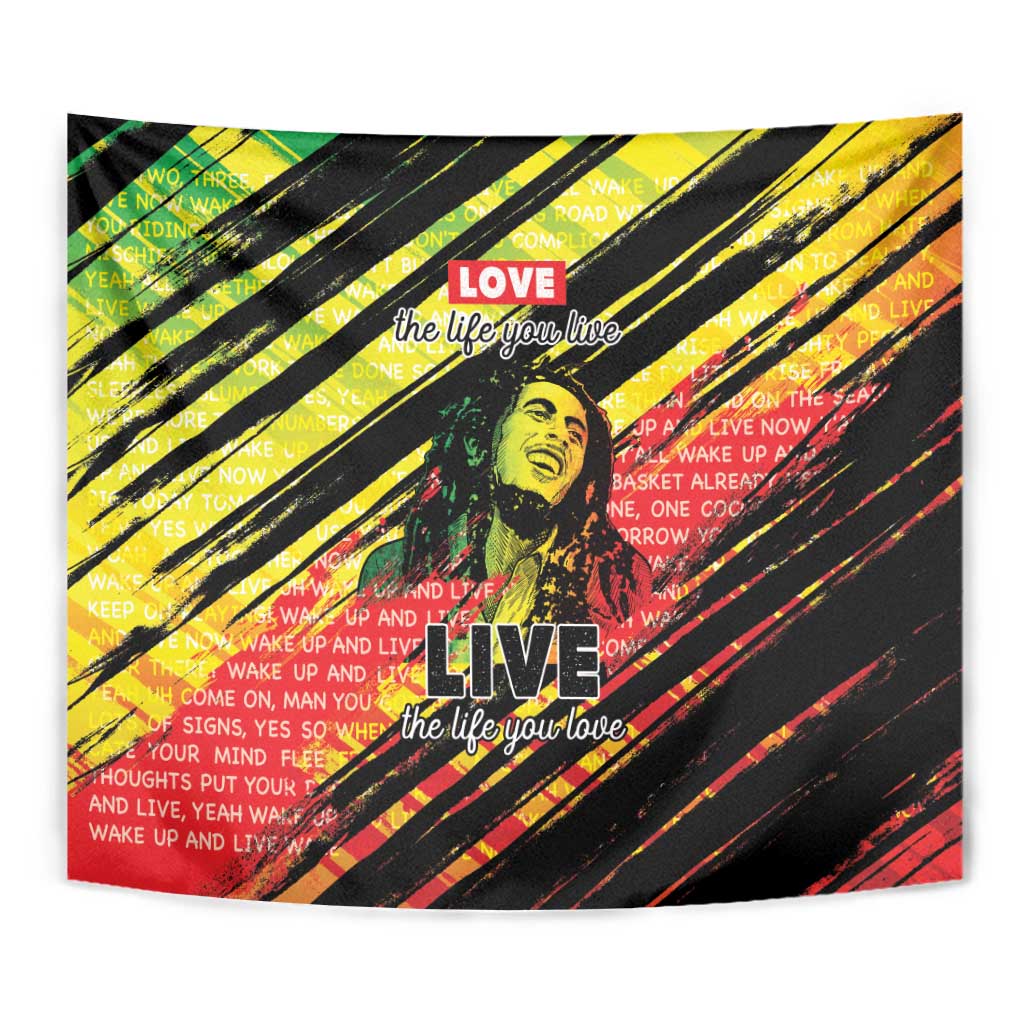 Reggae Legend Tapestry Love The Life You Live Live The Life You Love LT05 - Wonder Print Shop