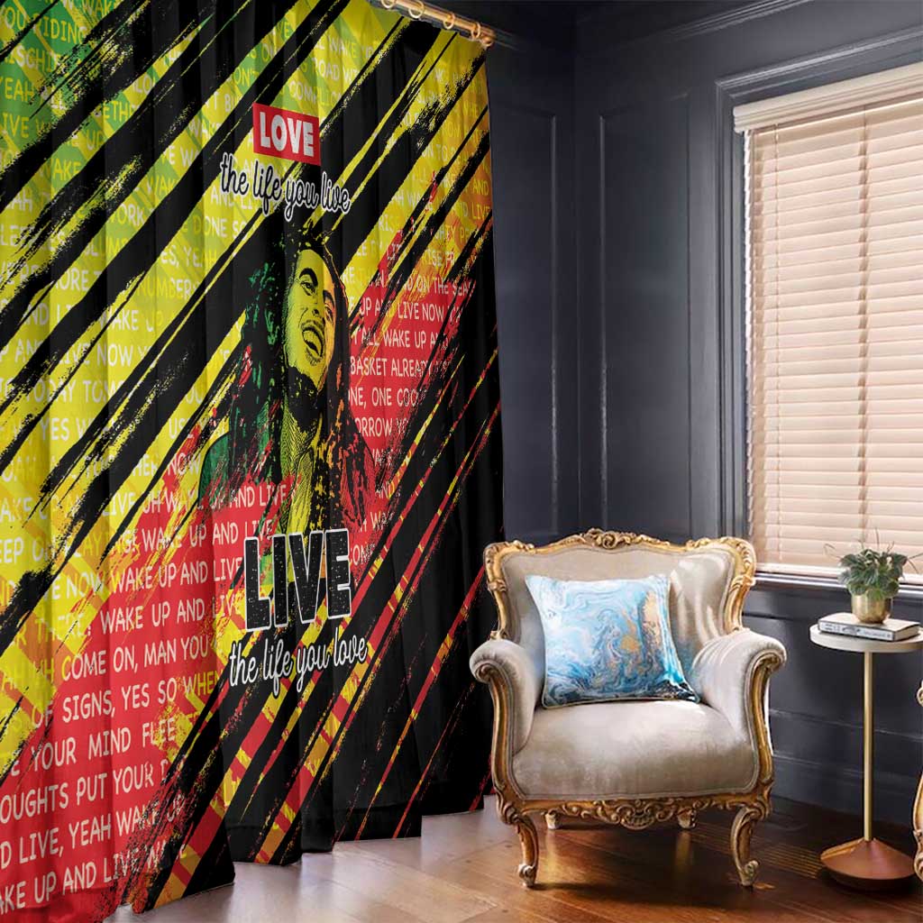 Reggae Legend Window Curtain Love The Life You Live Live The Life You Love LT05 - Wonder Print Shop