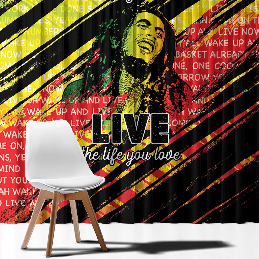 Reggae Legend Window Curtain Love The Life You Live Live The Life You Love LT05 - Wonder Print Shop