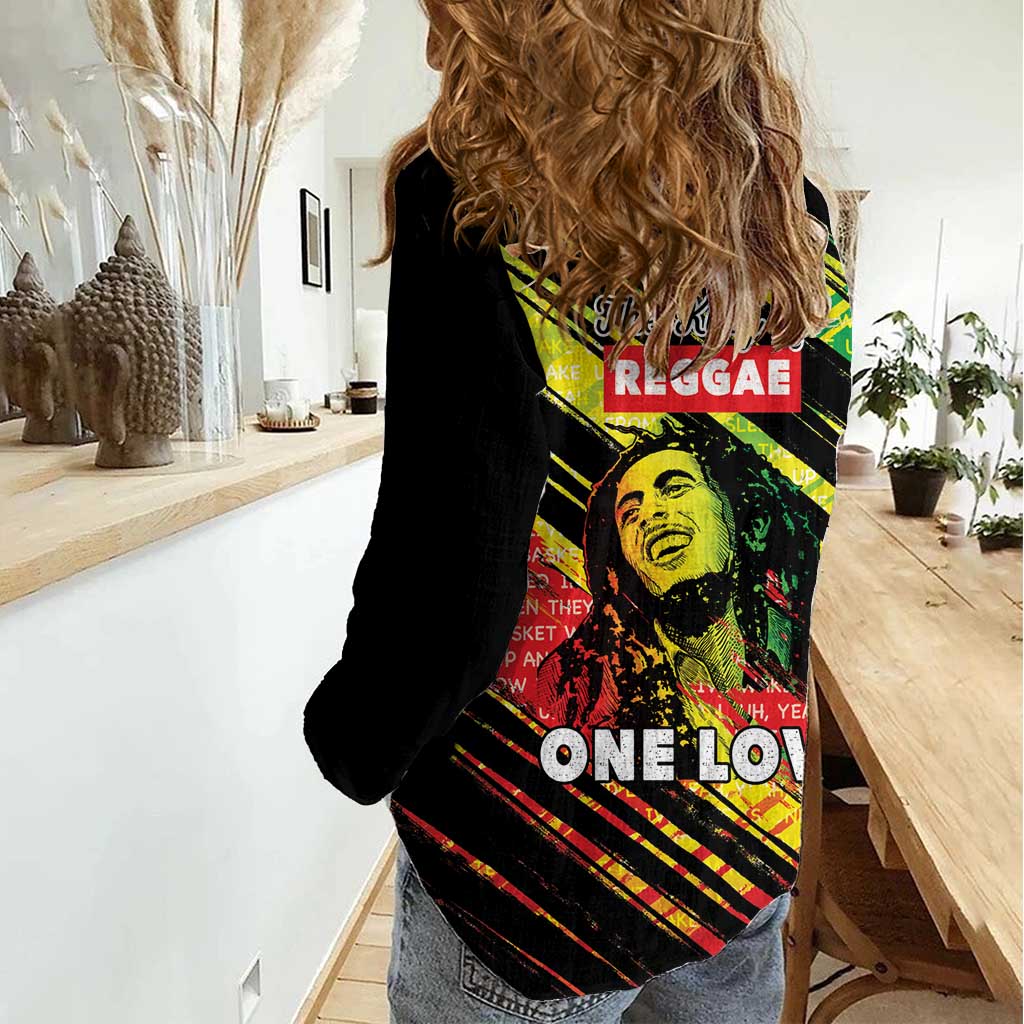Reggae Legend Women Casual Shirt Love The Life You Live Live The Life You Love LT05 - Wonder Print Shop