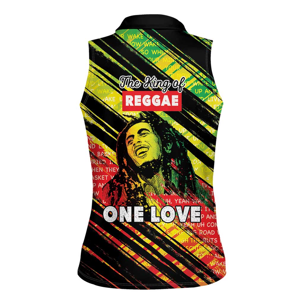 Reggae Legend Women Sleeveless Polo Shirt Love The Life You Live Live The Life You Love LT05 - Wonder Print Shop