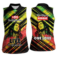 Reggae Legend Women Sleeveless Polo Shirt Love The Life You Live Live The Life You Love LT05 - Wonder Print Shop