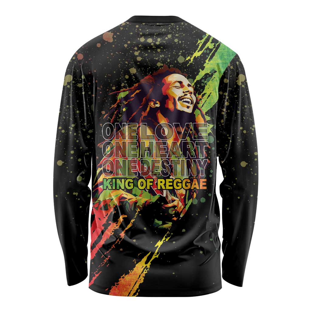 Legend Bob Long Sleeve Shirt One Love Heart Destiny LT05 - Wonder Print Shop