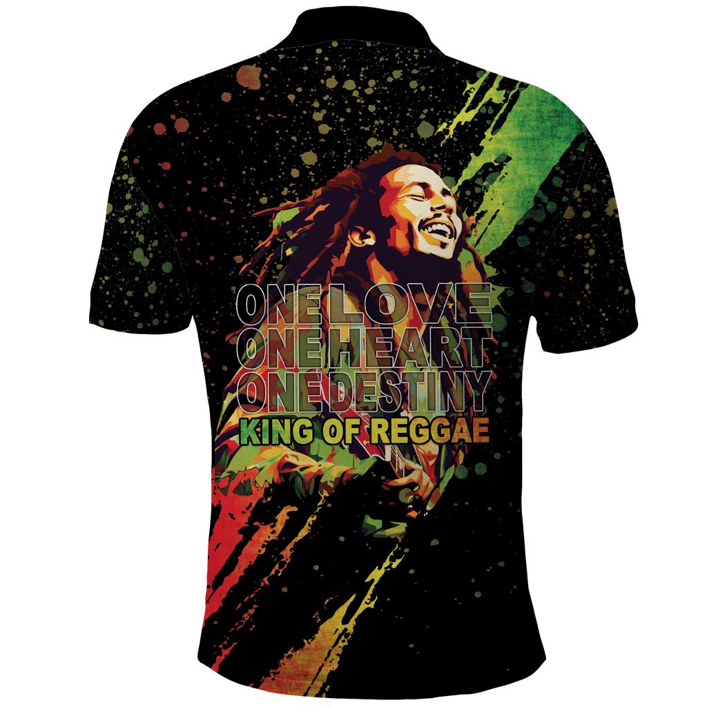 Legend Bob Polo Shirt One Love Heart Destiny LT05 - Wonder Print Shop