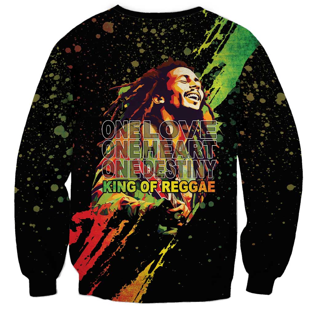 Legend Bob Sweatshirt One Love Heart Destiny LT05 - Wonder Print Shop