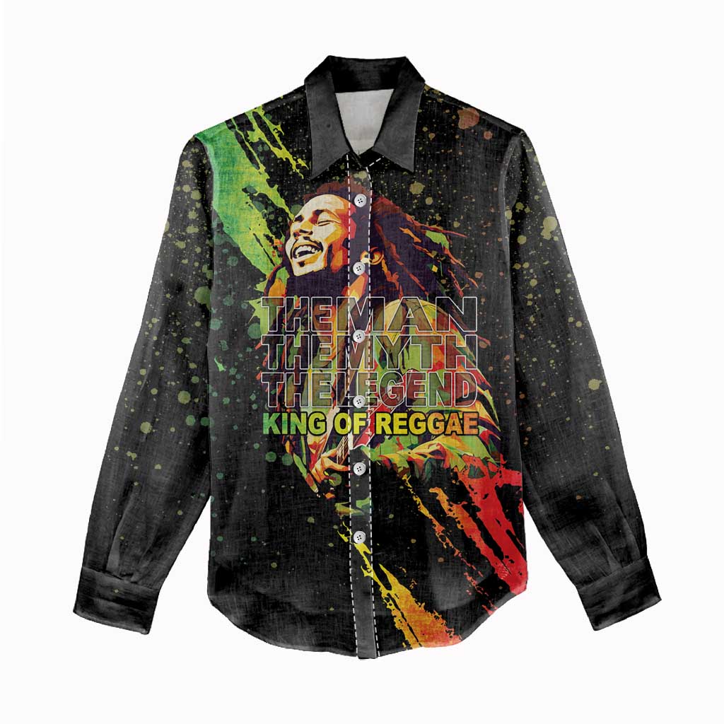 Legend Bob Women Casual Shirt One Love Heart Destiny LT05 - Wonder Print Shop