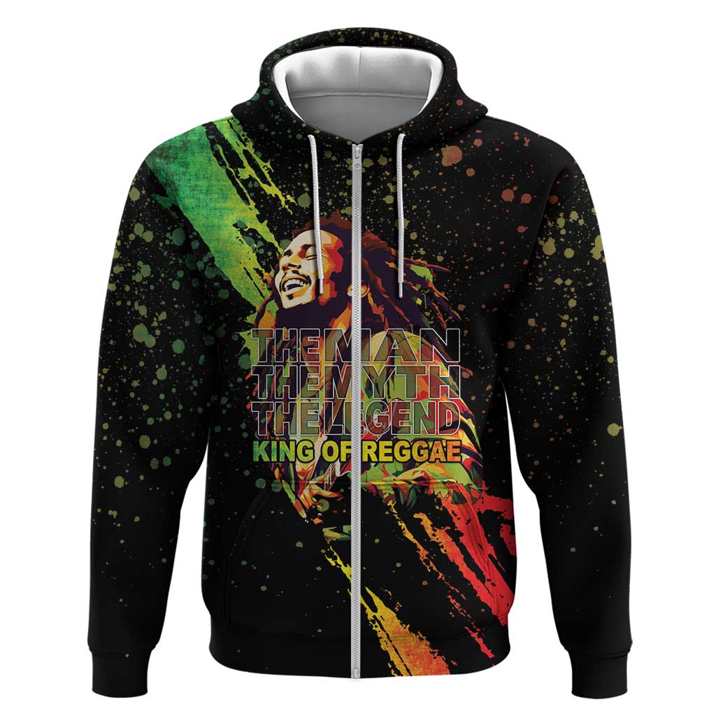 Legend Bob Zip Hoodie One Love Heart Destiny LT05 - Wonder Print Shop