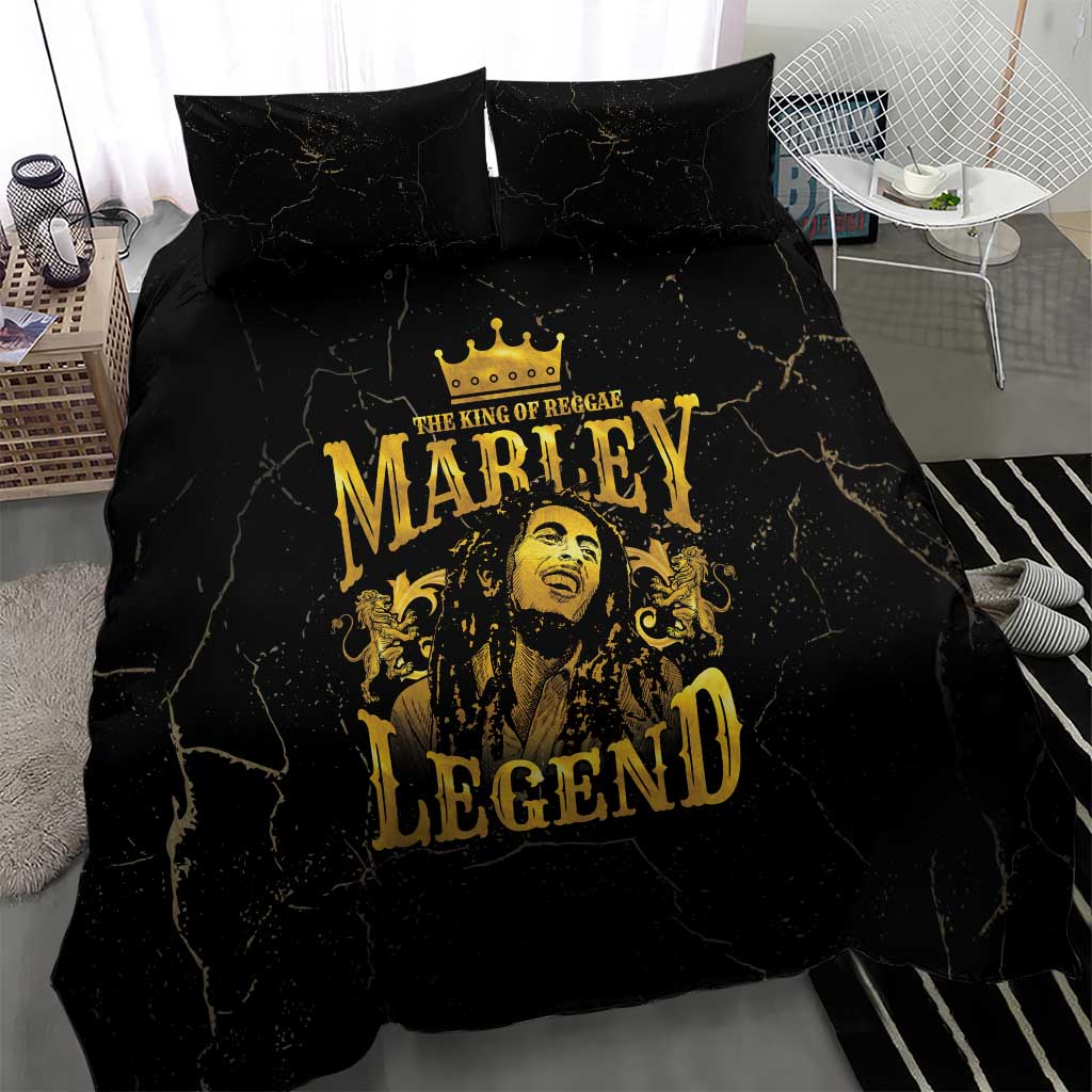 Reggae King Marley Bedding Set Gold Lion