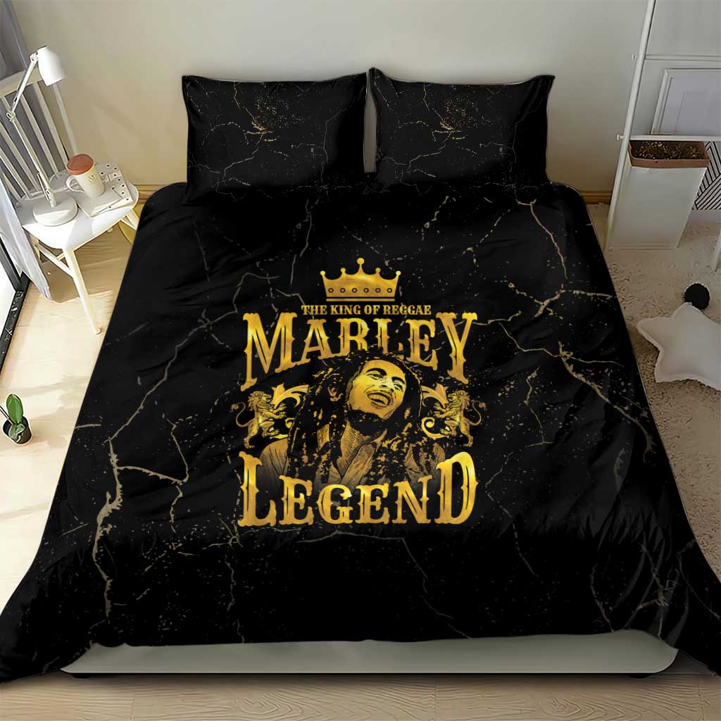 Reggae King Marley Bedding Set Gold Lion