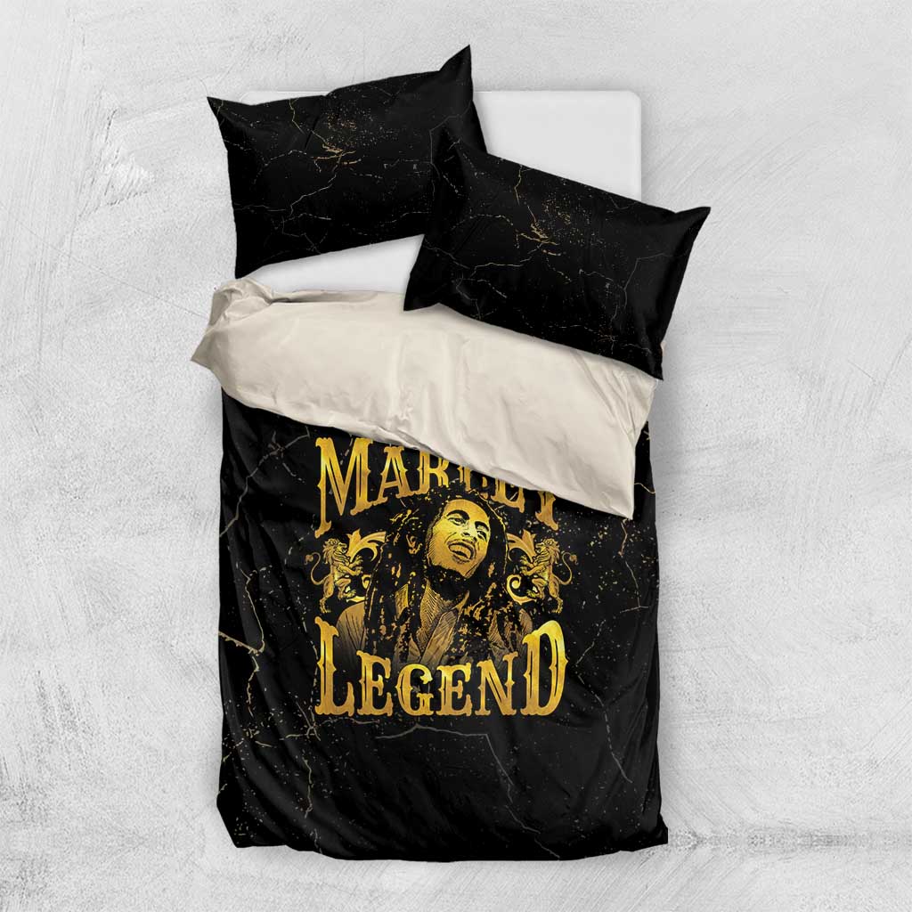 Reggae King Marley Bedding Set Gold Lion