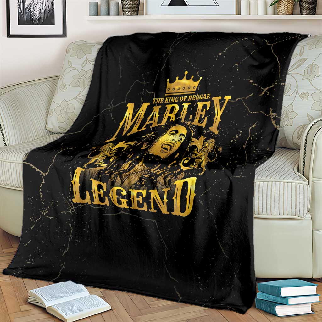 Reggae King Marley Blanket Gold Lion
