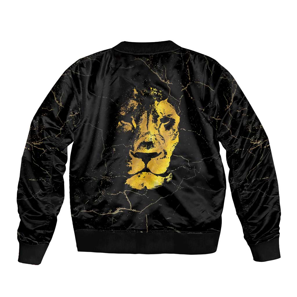 Reggae King Marley Bomber Jacket Gold Lion