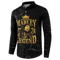 Reggae King Marley Button Sweatshirt Gold Lion