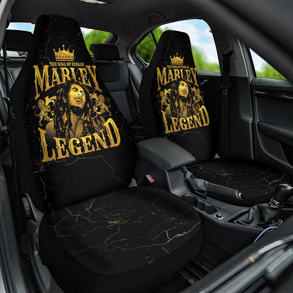 Reggae King Marley Car Seat Cover Gold Lion