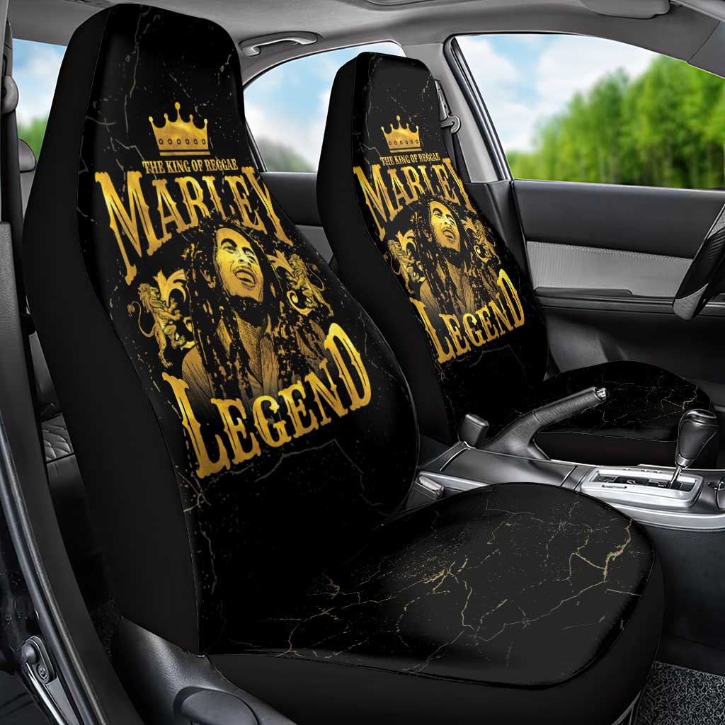Reggae King Marley Car Seat Cover Gold Lion