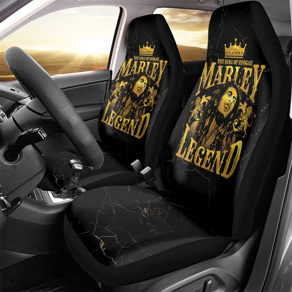 Reggae King Marley Car Seat Cover Gold Lion
