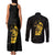 Reggae King Marley Couples Matching Tank Maxi Dress and Long Sleeve Button Shirt Gold Lion