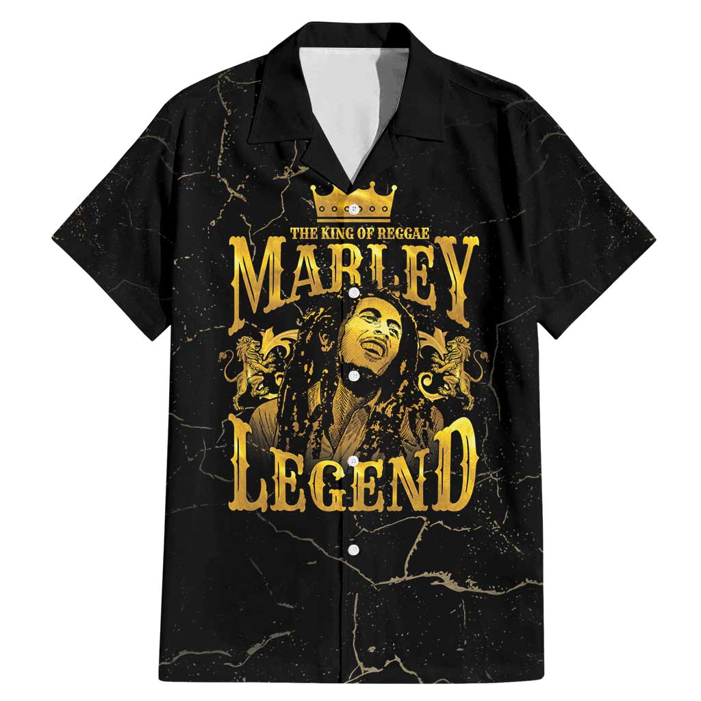 Reggae King Marley Family Matching Mermaid Dress and Hawaiian Shirt Gold Lion