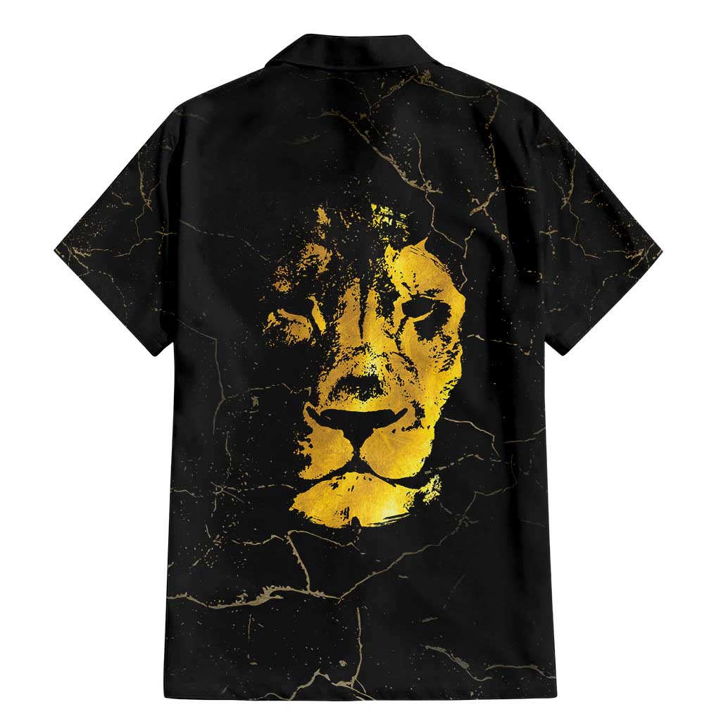 Reggae King Marley Family Matching Mermaid Dress and Hawaiian Shirt Gold Lion