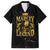 Reggae King Marley Family Matching Off The Shoulder Long Sleeve Dress and Hawaiian Shirt Gold Lion