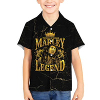 Reggae King Marley Family Matching Short Sleeve Bodycon Dress and Hawaiian Shirt Gold Lion LT05 - Wonder Print Shop