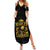 Reggae King Marley Family Matching Summer Maxi Dress and Hawaiian Shirt Gold Lion LT05 - Wonder Print Shop