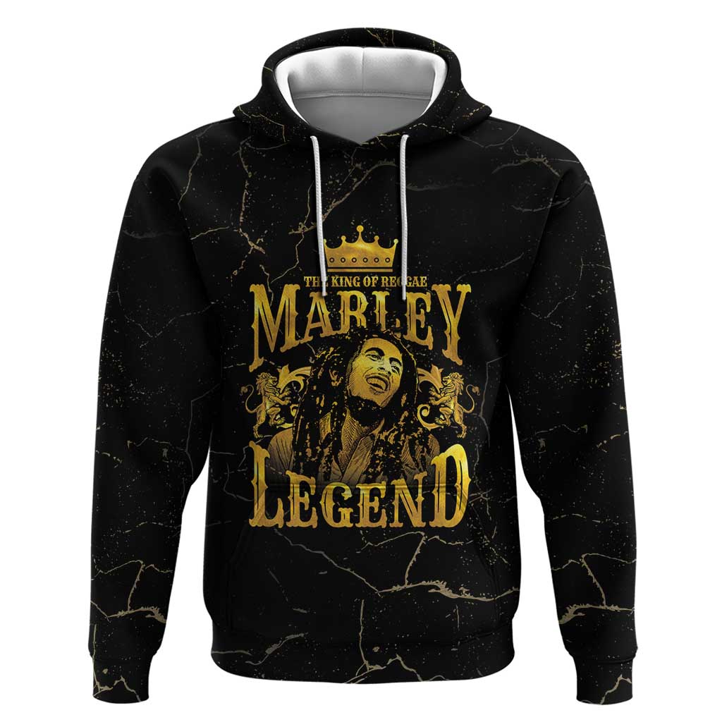 Reggae King Marley Hoodie Gold Lion LT05 - Wonder Print Shop