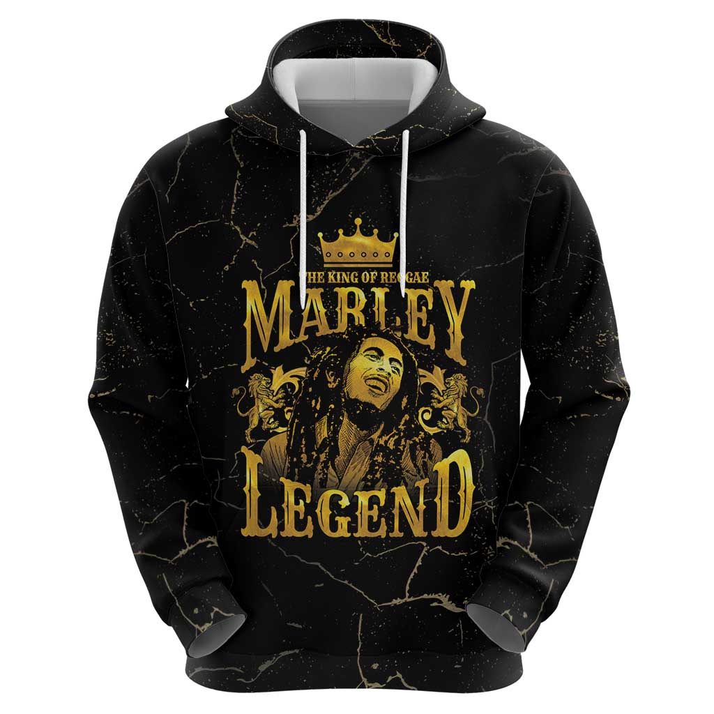 Reggae King Marley Hoodie Gold Lion LT05 - Wonder Print Shop