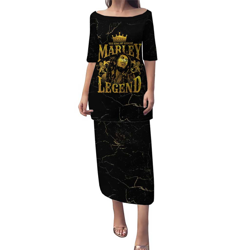 Reggae King Marley Puletasi Gold Lion LT05 - Wonder Print Shop