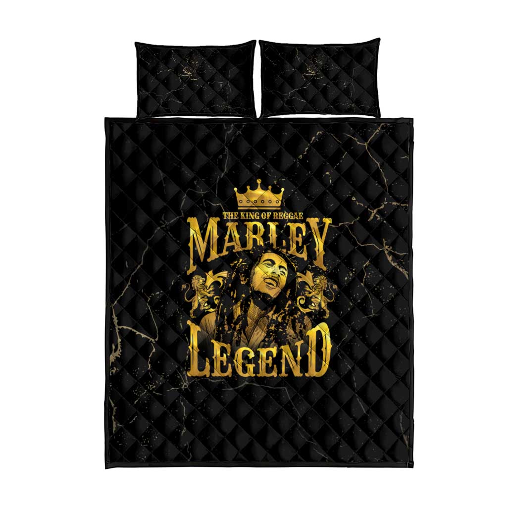 Reggae King Marley Quilt Bed Set Gold Lion LT05 - Wonder Print Shop