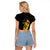 Reggae King Marley Raglan Cropped T Shirt Gold Lion LT05 - Wonder Print Shop