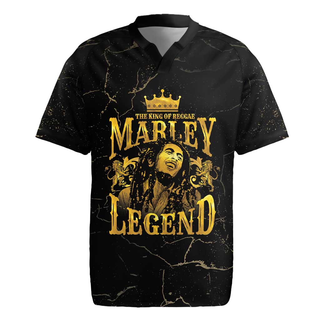 Reggae King Marley Rugby Jersey Gold Lion LT05 - Wonder Print Shop