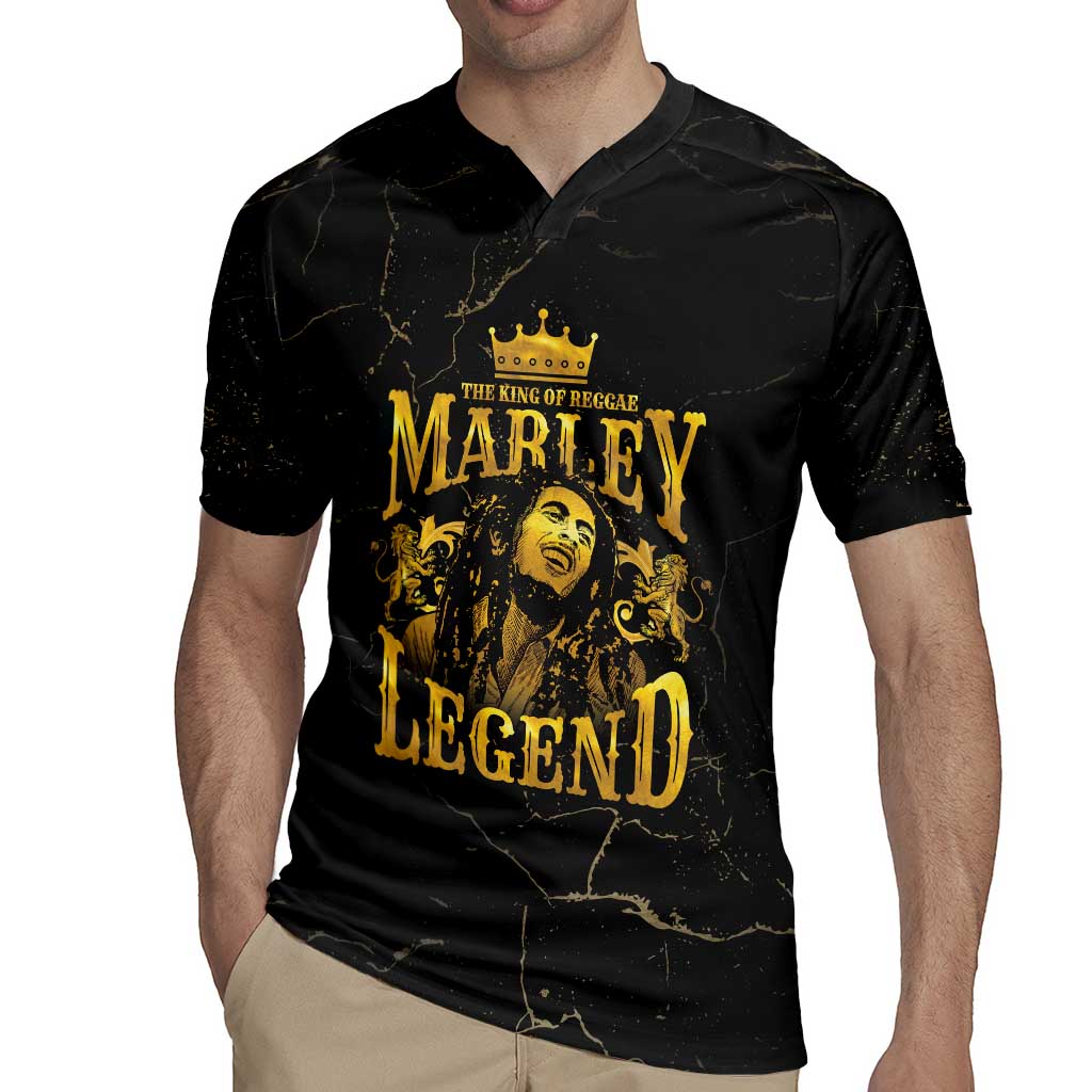 Reggae King Marley Rugby Jersey Gold Lion LT05 - Wonder Print Shop