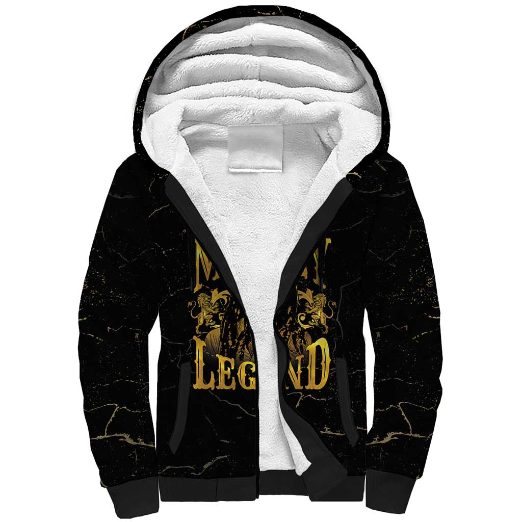 Reggae King Marley Sherpa Hoodie Gold Lion LT05 - Wonder Print Shop