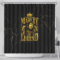 Reggae King Marley Shower Curtain Gold Lion LT05 - Wonder Print Shop