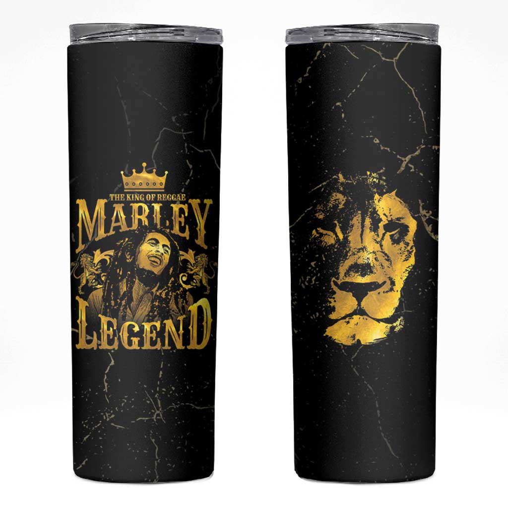 Reggae King Marley Skinny Tumbler Gold Lion LT05 - Wonder Print Shop