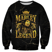 Reggae King Marley Sweatshirt Gold Lion LT05 - Wonder Print Shop