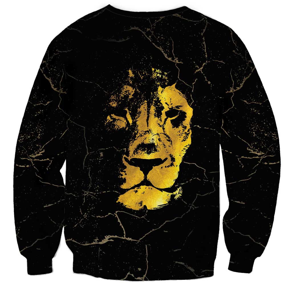 Reggae King Marley Sweatshirt Gold Lion LT05 - Wonder Print Shop