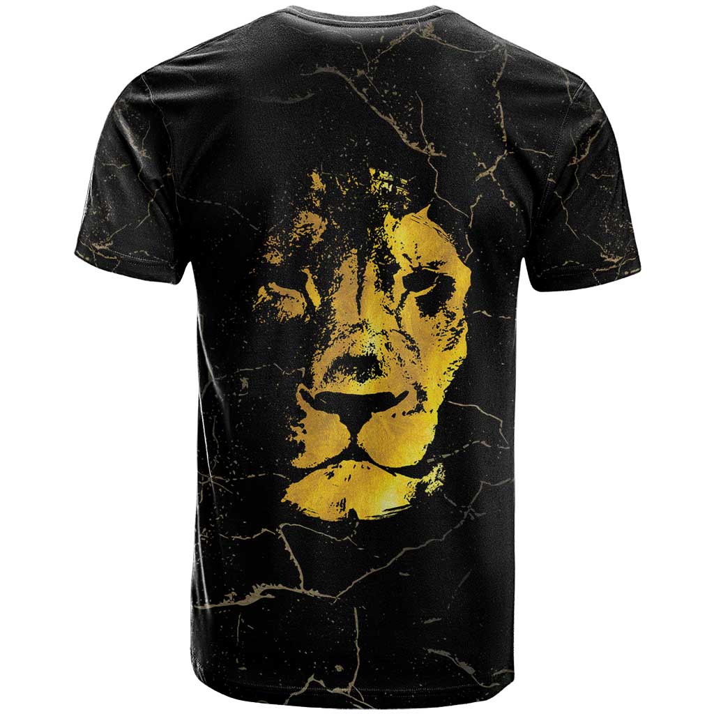 Reggae King Marley T Shirt Gold Lion LT05 - Wonder Print Shop