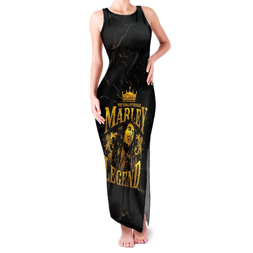 Reggae King Marley Tank Maxi Dress Gold Lion LT05 - Wonder Print Shop