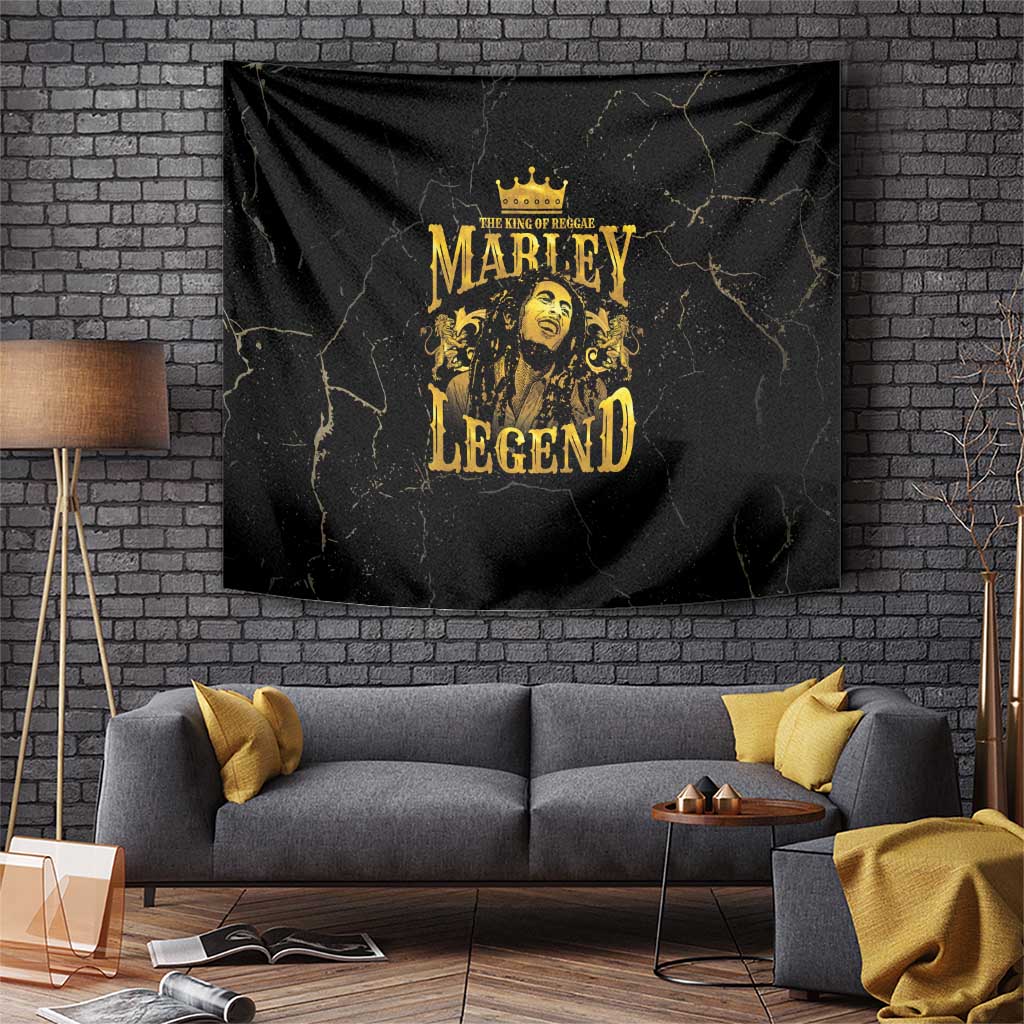 Reggae King Marley Tapestry Gold Lion LT05 - Wonder Print Shop