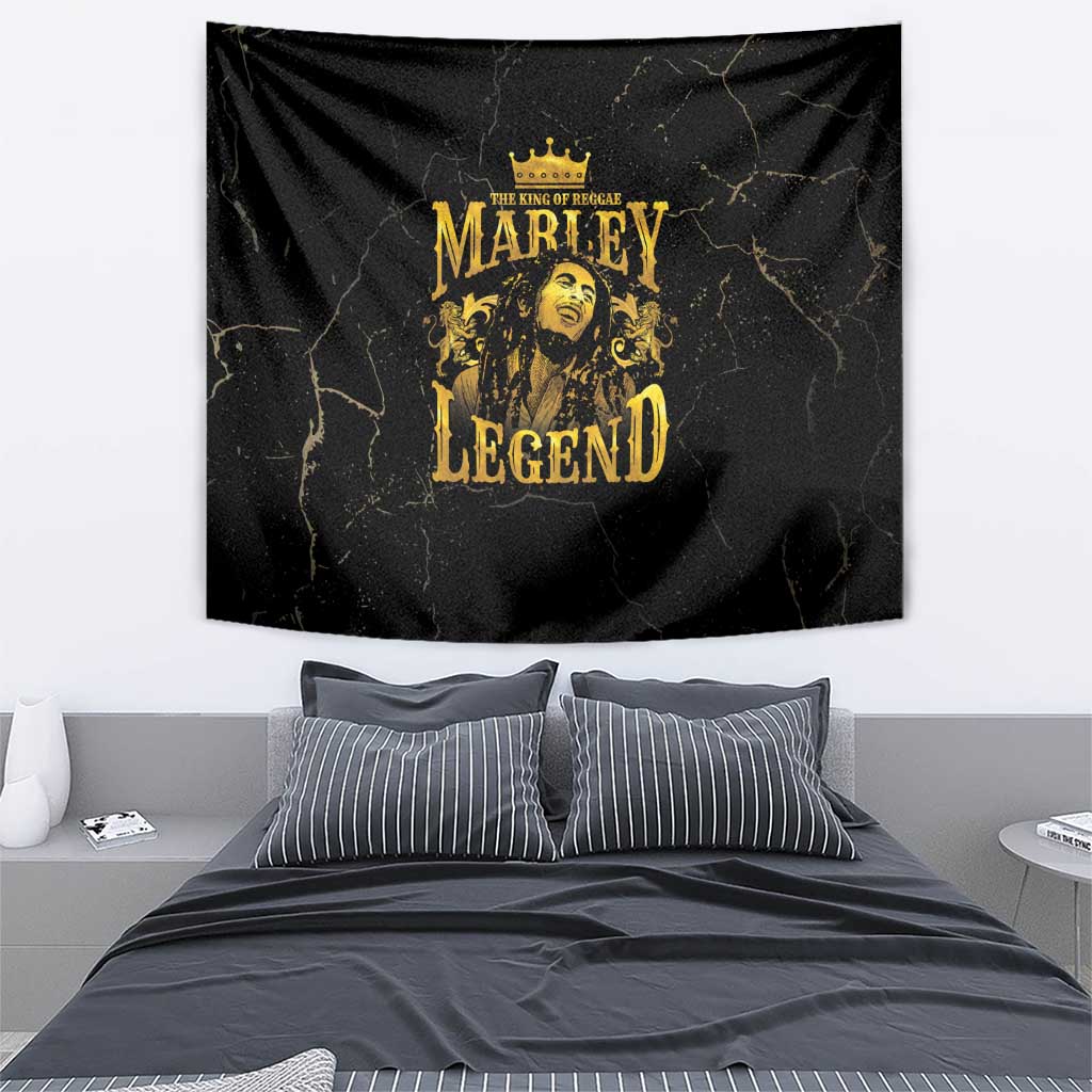 Reggae King Marley Tapestry Gold Lion LT05 - Wonder Print Shop