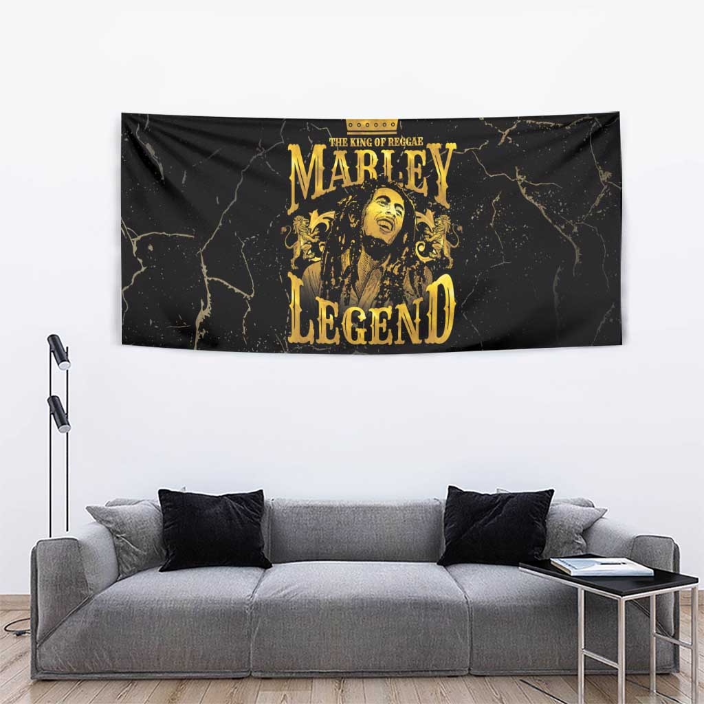 Reggae King Marley Tapestry Gold Lion LT05 - Wonder Print Shop