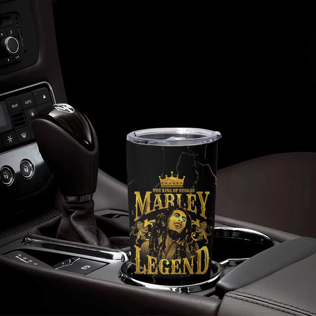 Reggae King Marley Tumbler Cup Gold Lion LT05 - Wonder Print Shop