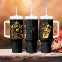 Reggae King Marley Tumbler With Handle Gold Lion LT05 - Wonder Print Shop