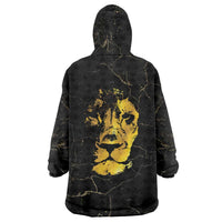 Reggae King Marley Wearable Blanket Hoodie Gold Lion LT05 - Wonder Print Shop