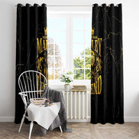 Reggae King Marley Window Curtain Gold Lion LT05 - Wonder Print Shop