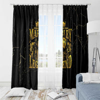 Reggae King Marley Window Curtain Gold Lion LT05 - Wonder Print Shop